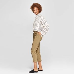 Women’s Plaid long sleeve v neck  blouse